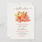 Invitation Forêt sauvage Mariage de fougères de champignons (Devant)