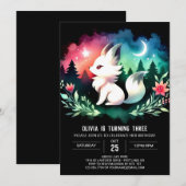 Invitation Forêt Simple Wolf Anniversaire (Devant / Derrière)