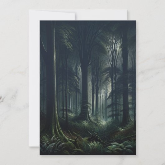 Invitation Forêt sombre à Twilight Mariage (Dos)