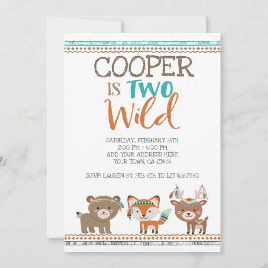 Invitation Forêt tribale (Devant)