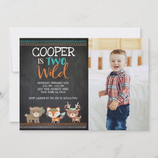 Invitation Forêt tribale (Devant)