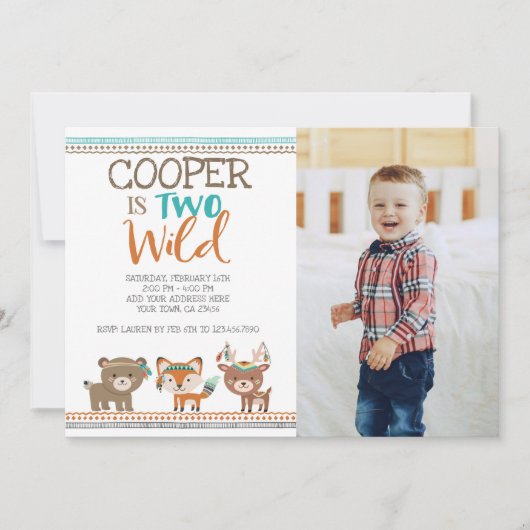 Invitation Forêt tribale (Devant)