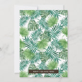 Invitation Forêt tropicale Baby shower Toucan (Dos)