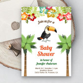 Invitation Forêt tropicale Baby shower Toucan