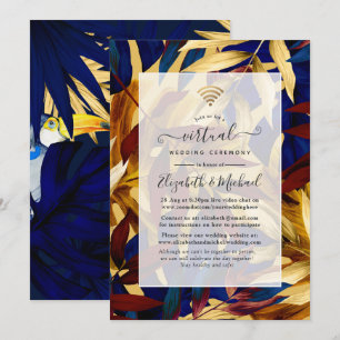 Invitation Forêt tropicale exotique Mariage virtuel Toucan