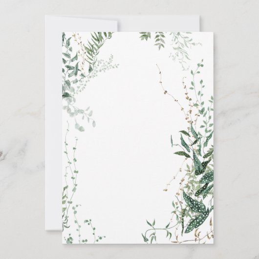 Invitation Forêt tropicale tropicale moderne et raffinée (Dos)