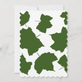 Invitation Forêt Vert Leaf Blanc SCallopé Edge 2024 (Dos)