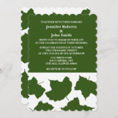 Invitation Forêt Vert Leaf Blanc SCallopé Edge 2024 (Devant / Derrière)