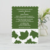 Invitation Forêt Vert Leaf Blanc SCallopé Edge 2024 (Debout devant)