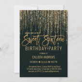 Invitation Forêt Vert or Parties scintillant Fringe rideau do (Devant)