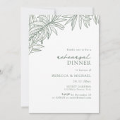 Invitation Forêt Vert Simple Répétition Botanique Dîner (Devant)