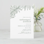 Invitation Forêt Vert Simple Répétition Botanique Dîner (Debout devant)