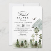 Invitation Forêt verte de nature moderne | Arbres à l'aquarel (Devant)