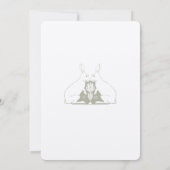 Invitation Forêt Whimsèque Thème Mariage Rabbit Motif (Dos)