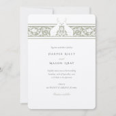Invitation Forêt Whimsèque Thème Mariage Rabbit Motif (Devant)