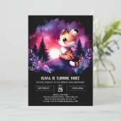 Invitation Forêt Whimsical Tiger Anniversaire (Debout devant)