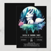 Invitation Forêt Woodland Wolf (Devant / Derrière)