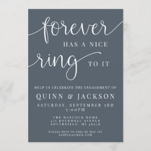 Invitation Forever A Une Belle Bague À Elle Fiançailles Invit