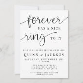 Invitation Forever A Une Belle Bague À Elle Fiançailles Invit (Devant)