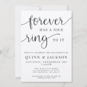 Invitation Forever A Une Belle Bague À Elle Fiançailles Invit (Devant)
