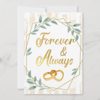 Invitation Forever & Always – Élégant Mariage Personnalisé De