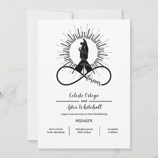 Invitation Forever Bound Hands Wiccan Union Handfasting (Devant)