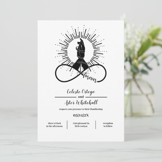 Invitation Forever Bound Hands Wiccan Union Handfasting (Debout devant)