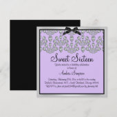 Invitation Forever Diamants Rose & Argent pour les (Devant / Derrière)