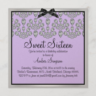 Invitation Forever Diamants Rose & Argent pour les