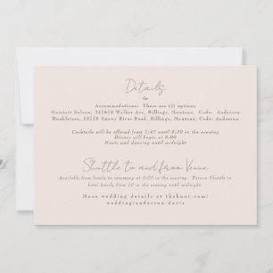 Invitation Forever Faithful Blushing Bride Mariage Détail