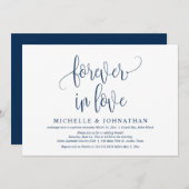 Invitation Forever in Love, Mariage Elopement Celebration Inv (Devant / Derrière)