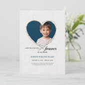 Invitation Forever in Our Heart Photo Célébration de la vie (Debout devant)