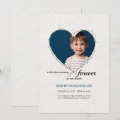 Invitation Forever in Our Heart Photo Célébration de la vie (Devant / Derrière)