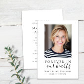 Invitation Forever in Our Hearts Photo Funeral Memorial