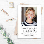 Invitation Forever in Our Hearts Photo Funeral Memorial