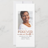 Invitation Forever in Our Hearts Photo Funeral Prayer Card (Devant)