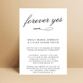 Invitation Forever Oui Romantique Intimate Courthouse Mariage