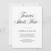 Invitation Forever Starts Now Mariage | Écriture Élégante (Devant)