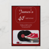 Invitation "Forever Young" 40e anniversaire pour J (Devant / Derrière)