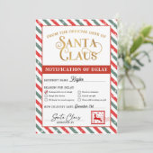 Invitation Forfait cadeau de Noël Retard d'expédition (Debout devant)