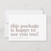 Invitation Forfait Happy to See You Beige Merci Business (Devant)