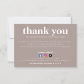 Invitation Forfait Happy to See You Beige Merci Business (Dos)