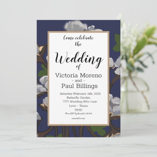 Invitation Forfait Texas Cotton/ Bleu (Debout devant)