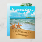 Invitation Forfaits de mariage à la plage pour couples étoile (Devant / Derrière)