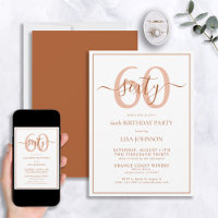 Formal 60e anniversaire Terracotta Classic Script