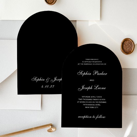 Invitation Formal and Classic | Black Wedding