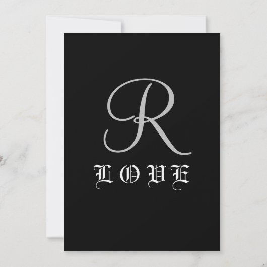 Invitation Formal Black White Monogram  (Dos)