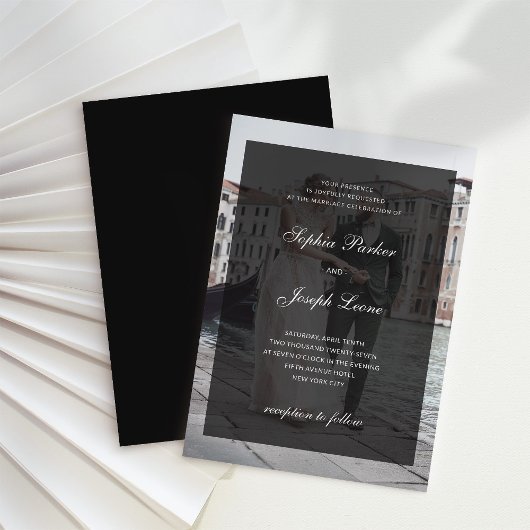 Invitation Formal Classic and Dark Overlay | Photo Wedding