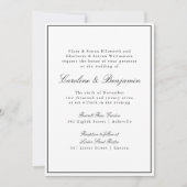 Invitation Formal Classic Border Script Mariage élégant (Devant)