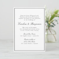 Formal Classic Border Script Mariage élégant